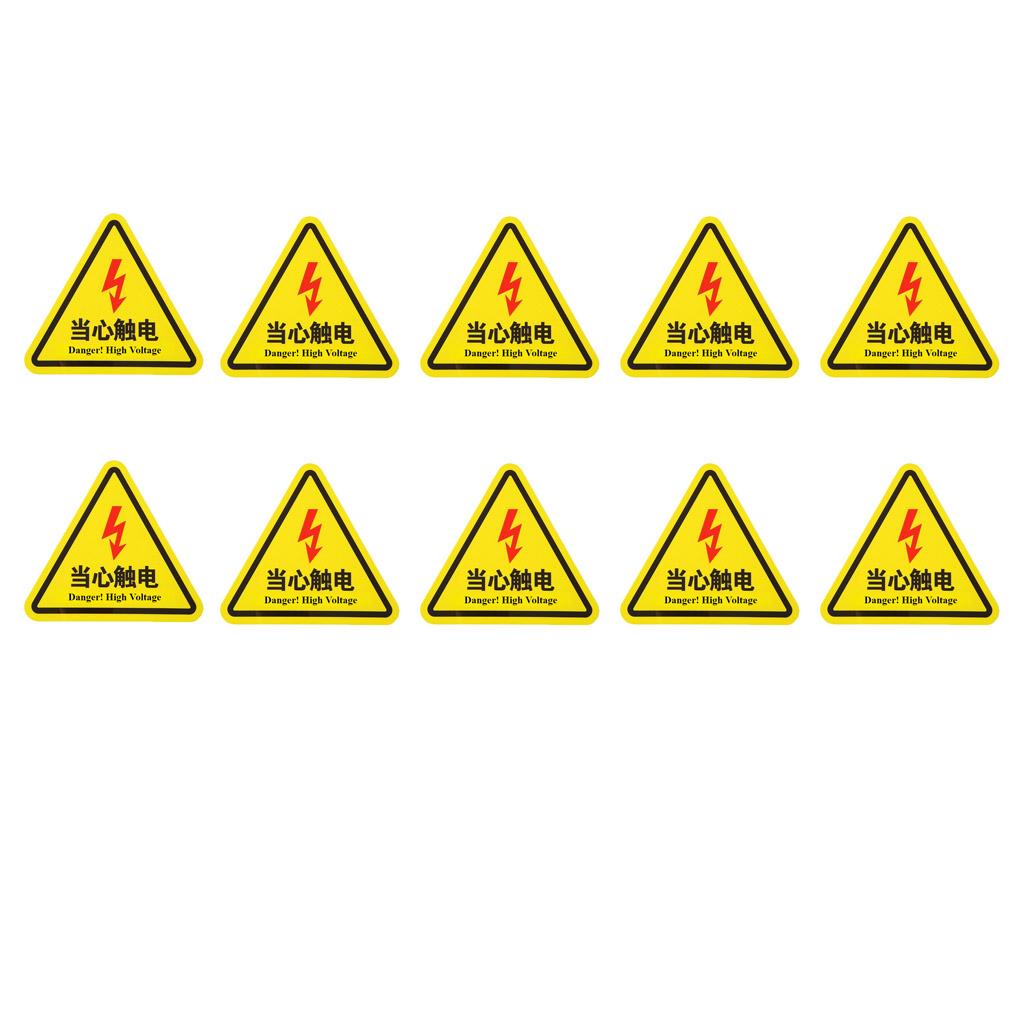 

10pcs Danger Warning Signs Sticker Nighttime Luminous Stickers Hazard Warning Signs for Laboratory Kitchen Warehouse Decoration 10pcs
