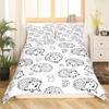 Lovely Hedgehog Duvet Cover Teens Full Runing Animals Bedding Set Modern Field Path Soft Cute Hedgehog Printed 3pcs Bedding Set