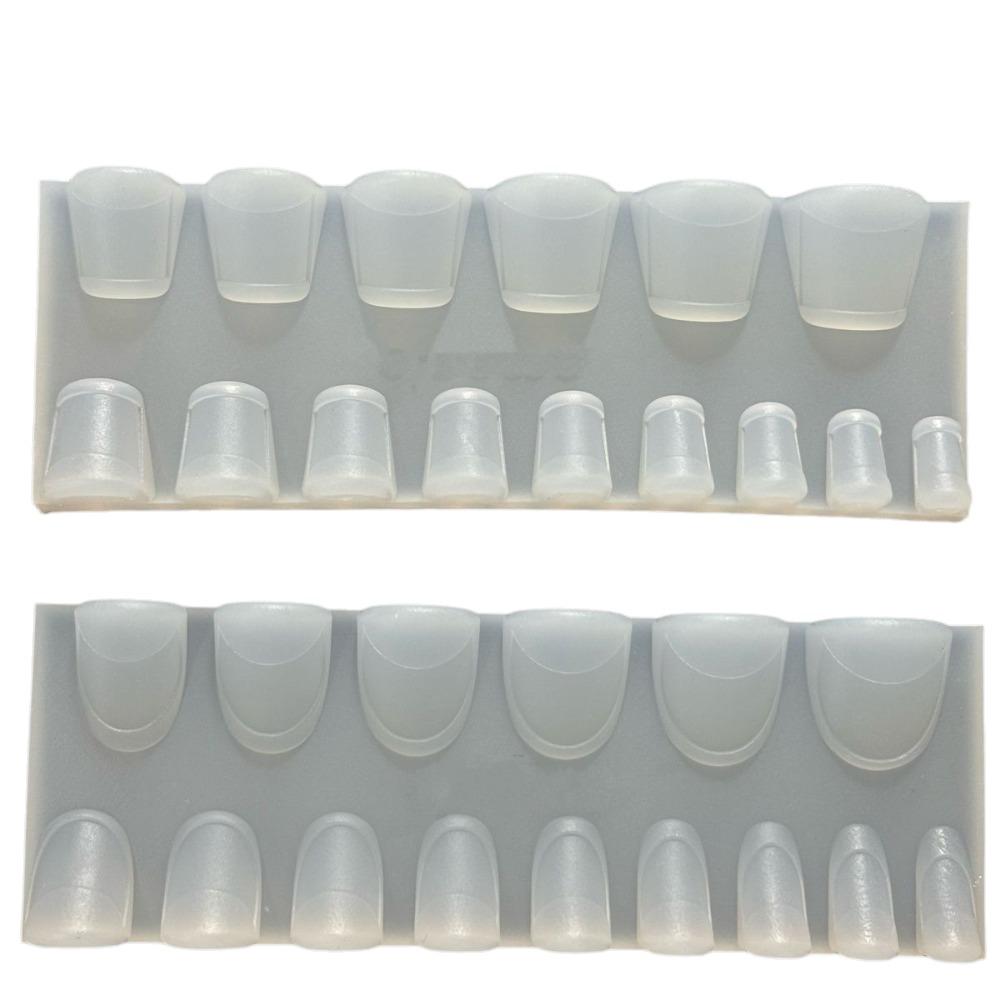 Shallow Fit Silicone Nail Mold Anti Overflow Nail Extension Template New Base Film Mold  Nail Salon