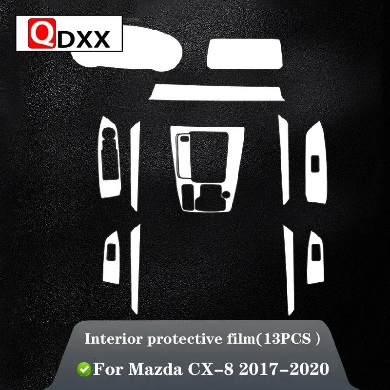 For Mazda CX-8 2017- Car Interior Center Console Transparent TPU Protective Film Anti-scratch Repair Film Accessories Refit