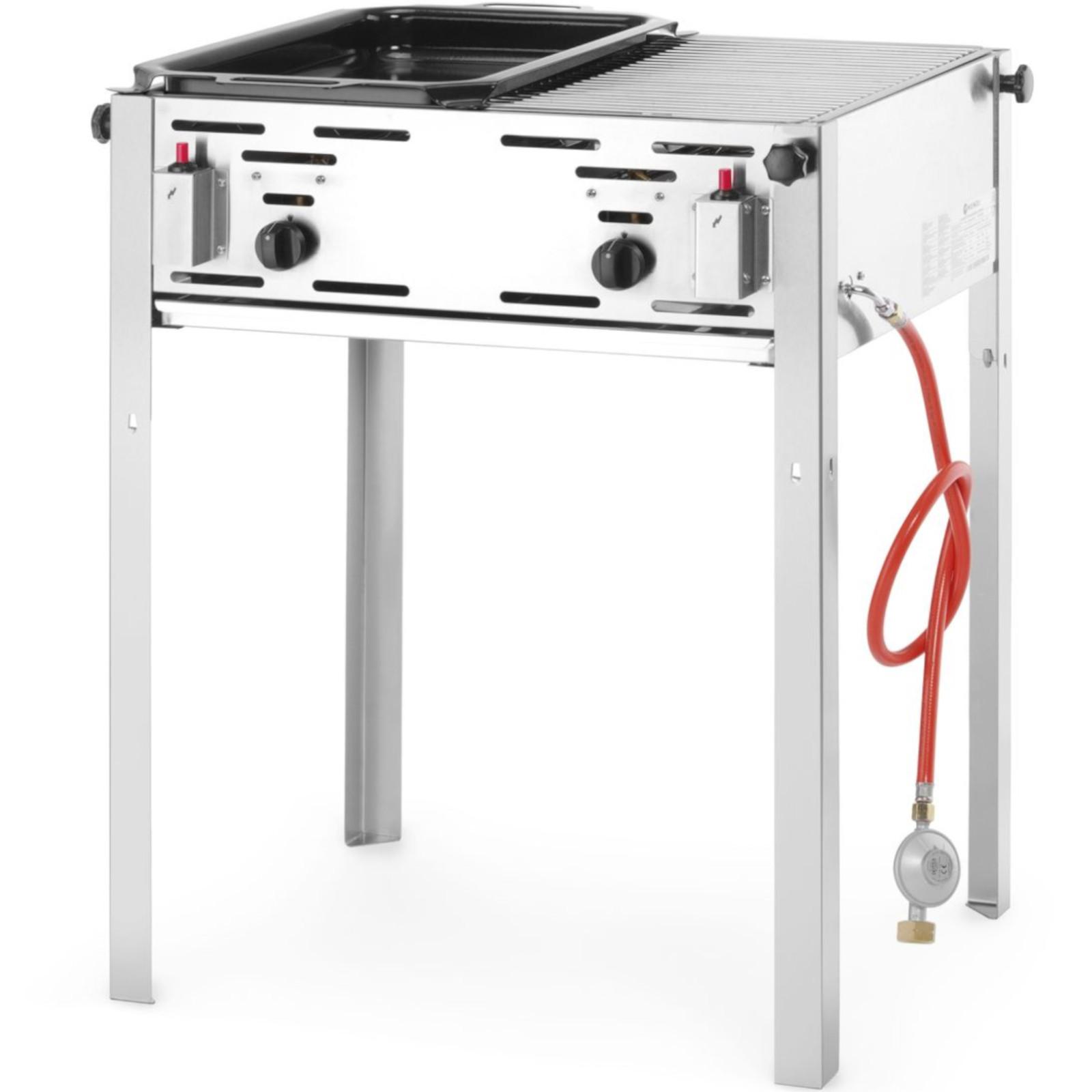 Grill mit Gasgrill und Grillrost MASTER MAXI 50/50 11 kW