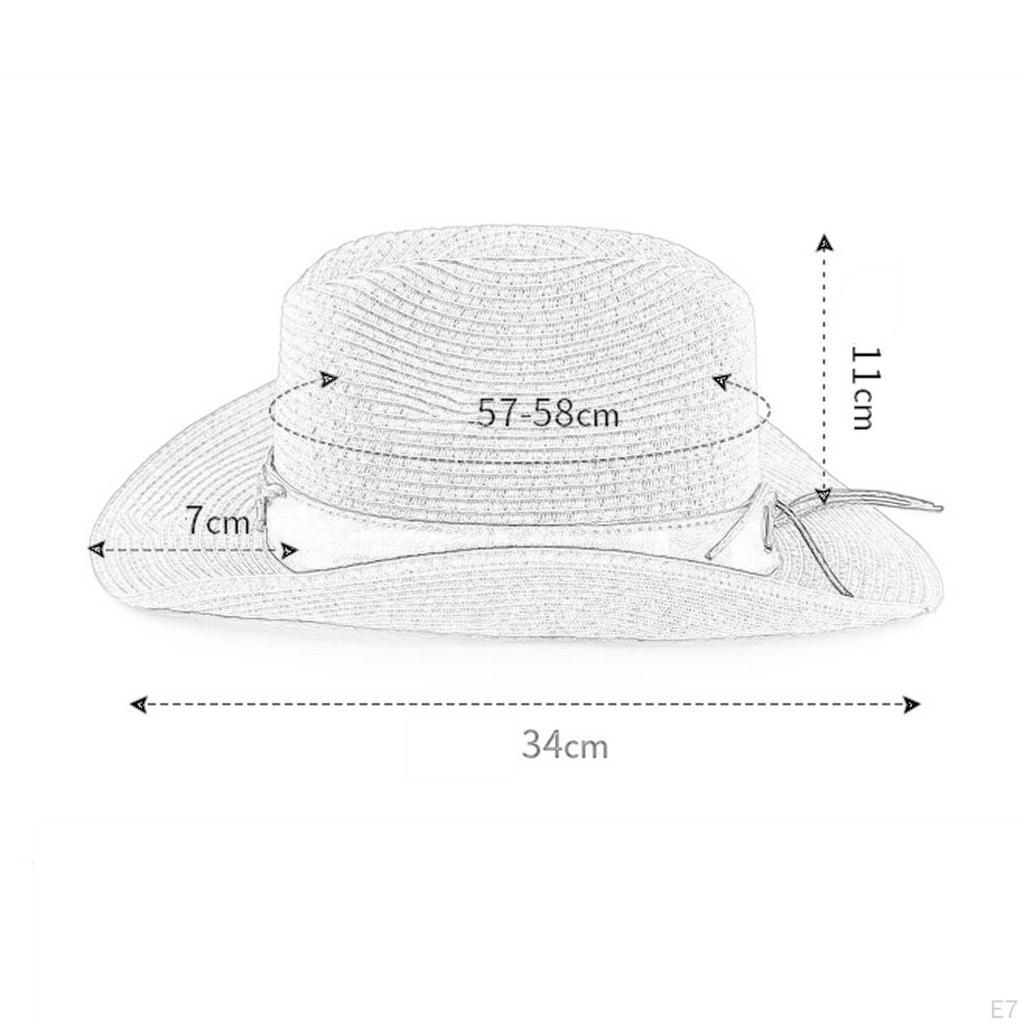 Classic Western Cowboy Hat Sun Cow Decorate Wide Brimmed Costume Unisex for Cowgirl Outdoor