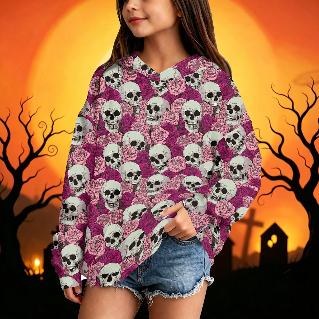 Kids' Casual Halloween Print Hoodie Sweatshirt for Boys and Girls