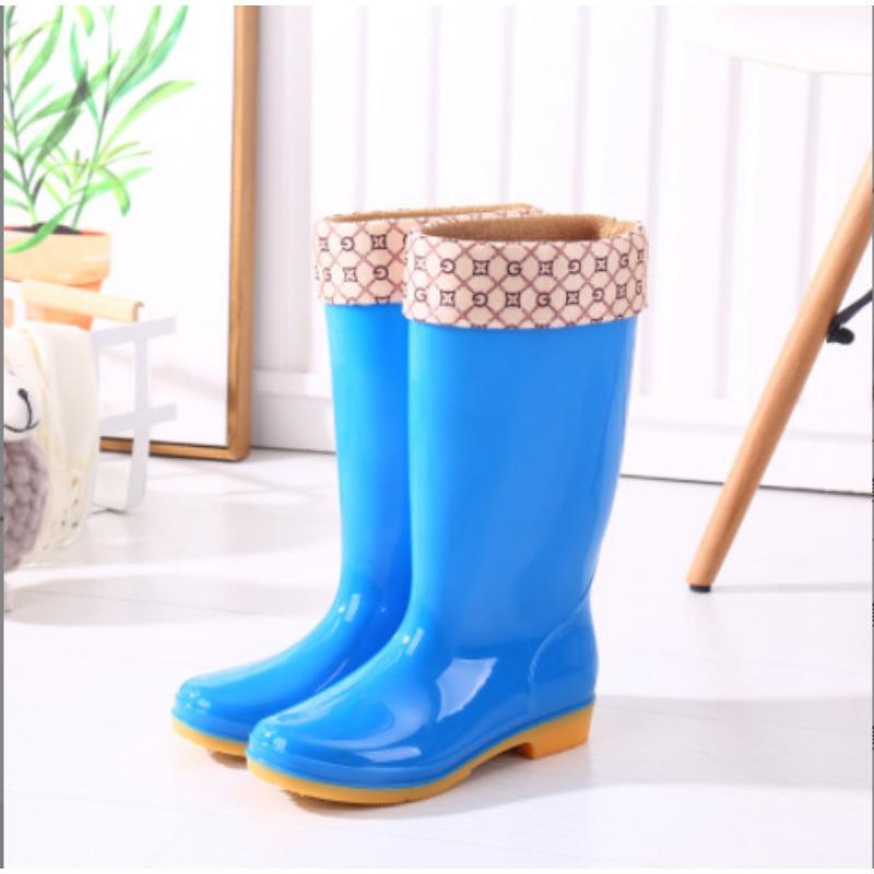 Four seasons tall female rain shoes canteen cleaning waterproof shoes bathroom rubber shoes labor protection rain boots mother work boots water boots
