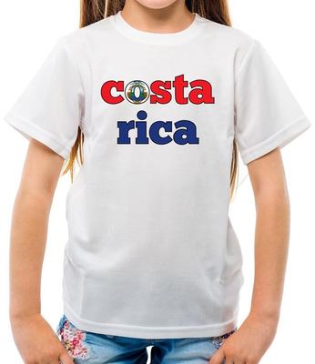 Costa Rica Word Football Flag - Kids T-Shirt - Flag World Rican Love Soccer