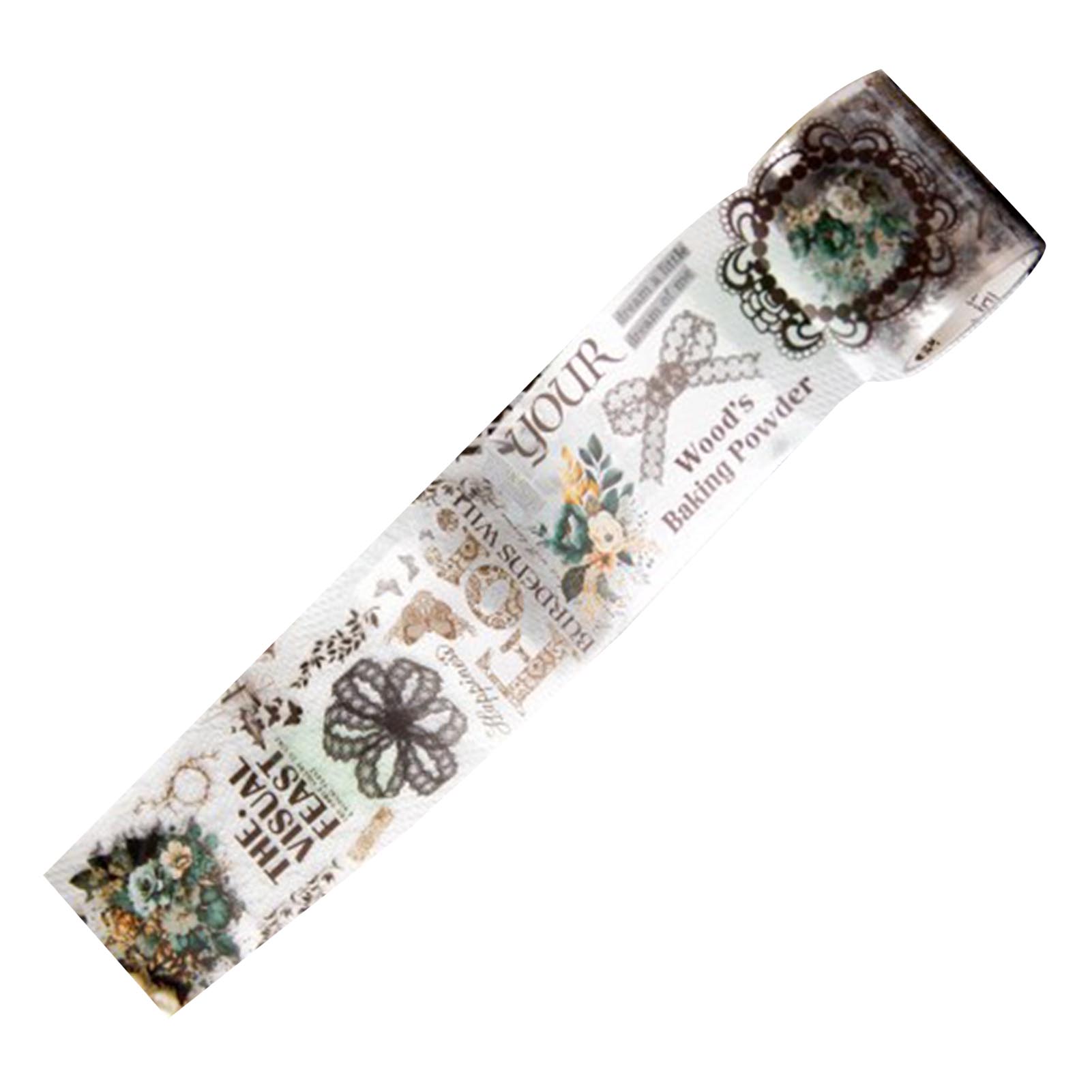 

Самоклеящаяся лента из ПЭТ-кружева, белая, черная, цветочная, для скрапбукинга, наклейки, декоративная упаковочная лента, рулон