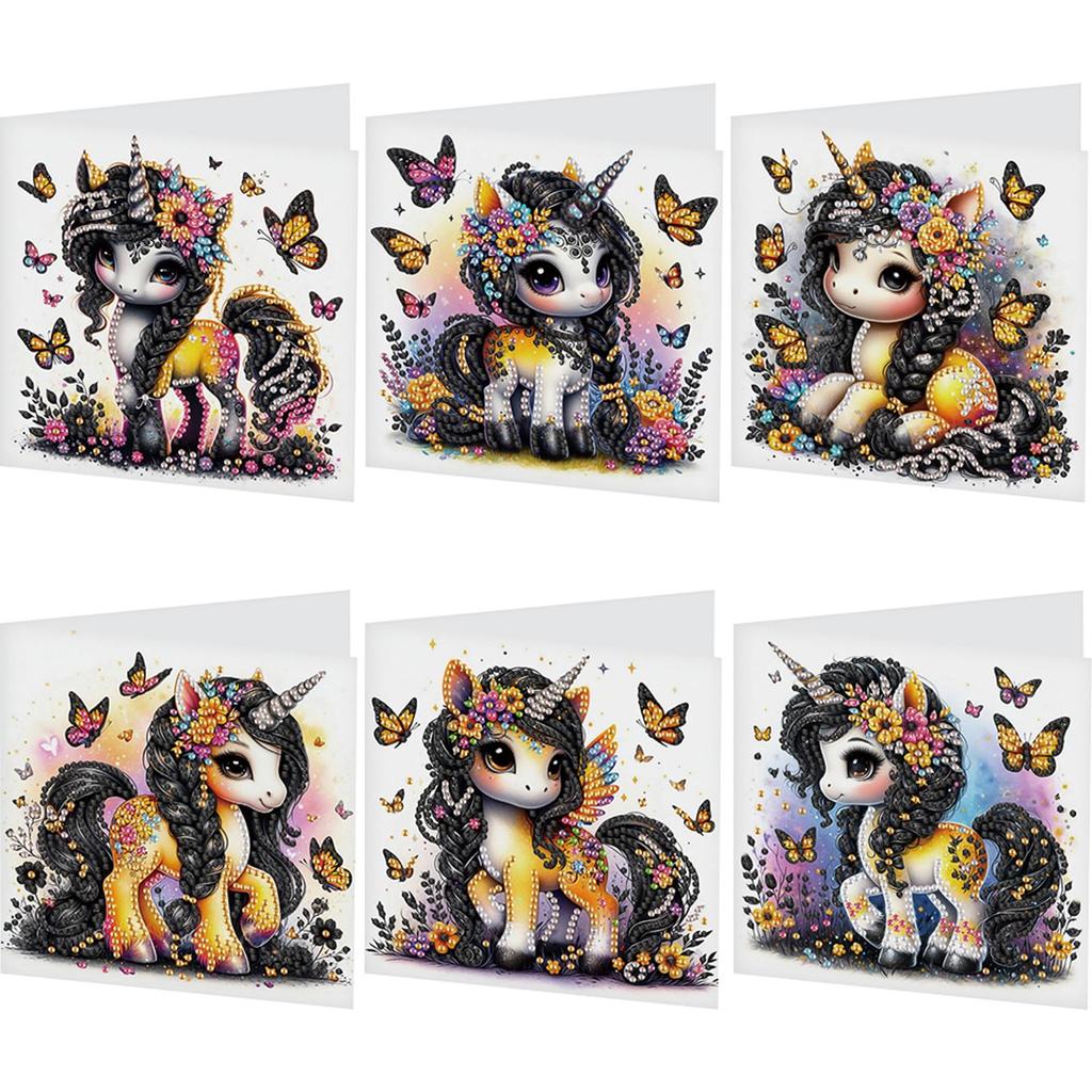 6Pcs Diamond Painting Greeting Card Holy Mother & Jesus Diamond Handmade Card Diamond Daily Wish Card for Holiday Party Favors