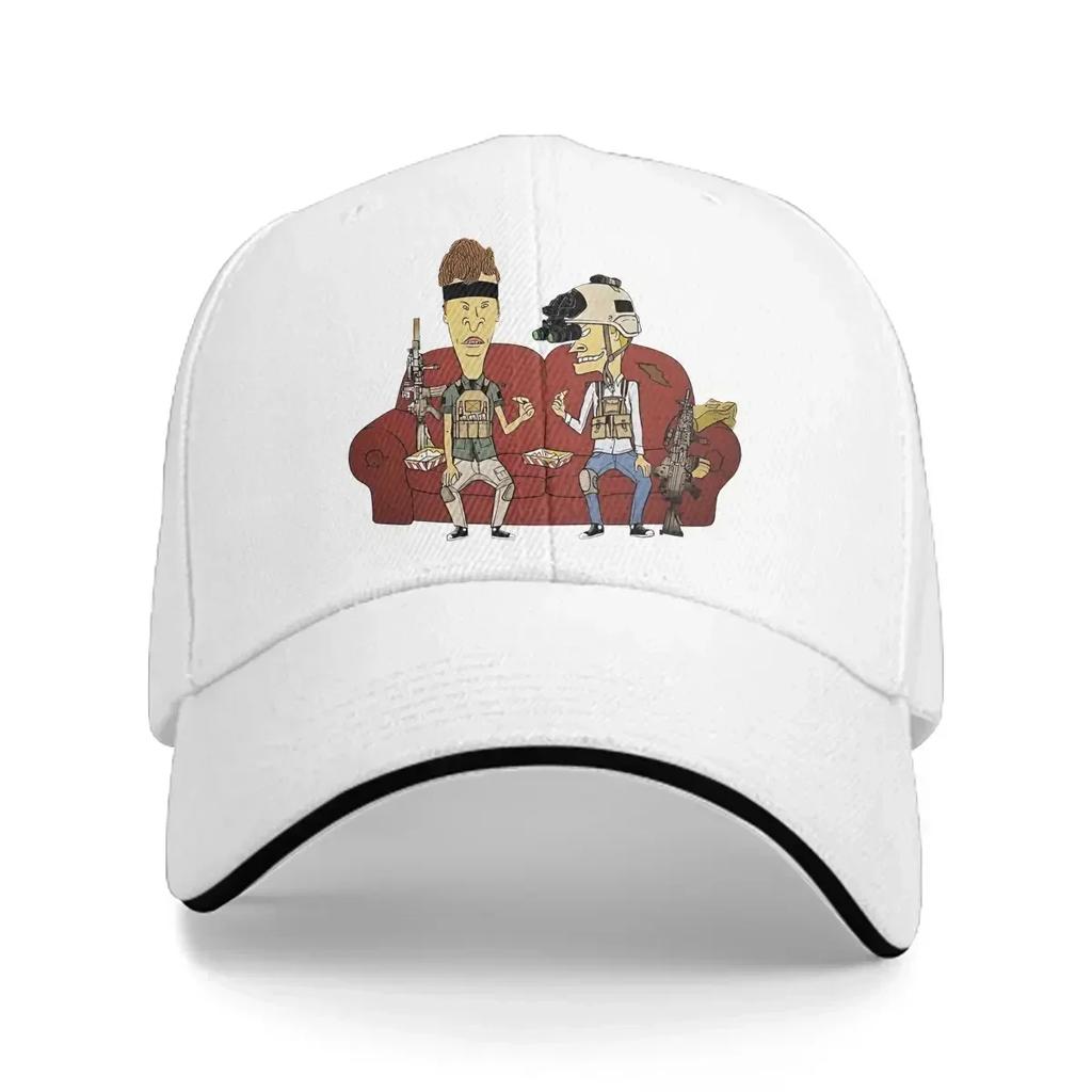 Gewaschene Unisex Baseballkappe Operator Trucker Snapback Kappen Dad Hat Beavis and ButtHead Golfmützen