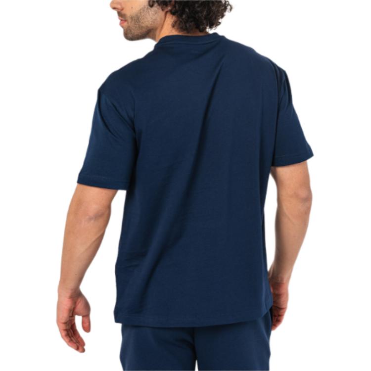 Emporio Armani EA7 SS24 Letter And Number Print Casual Pullover Crew Neck Short Sleeve T-Shirt Men Tops Navy 3DPT09-PJ02Z-1554