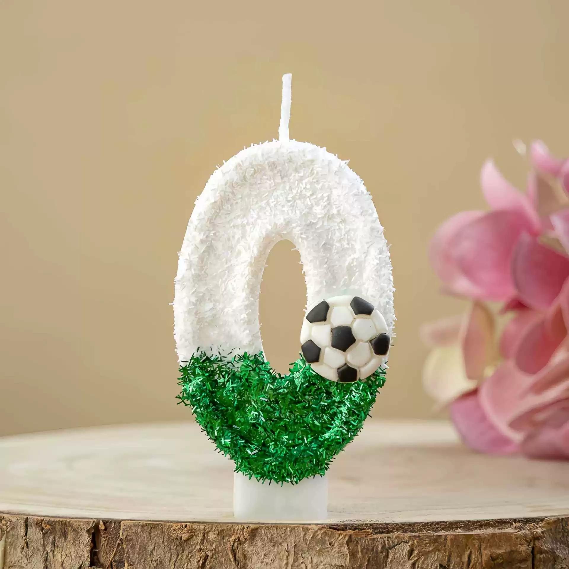 

1Pc Creative Football Number Candle - 1st Birthday Cake Decoration, Cake Topper Number Candles for Celebration красный