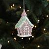 Christmas Ornament Sparkling Pink Series Ice Cream Doughnut Shape Hanging Pendant Farmhouse Xmas Decor