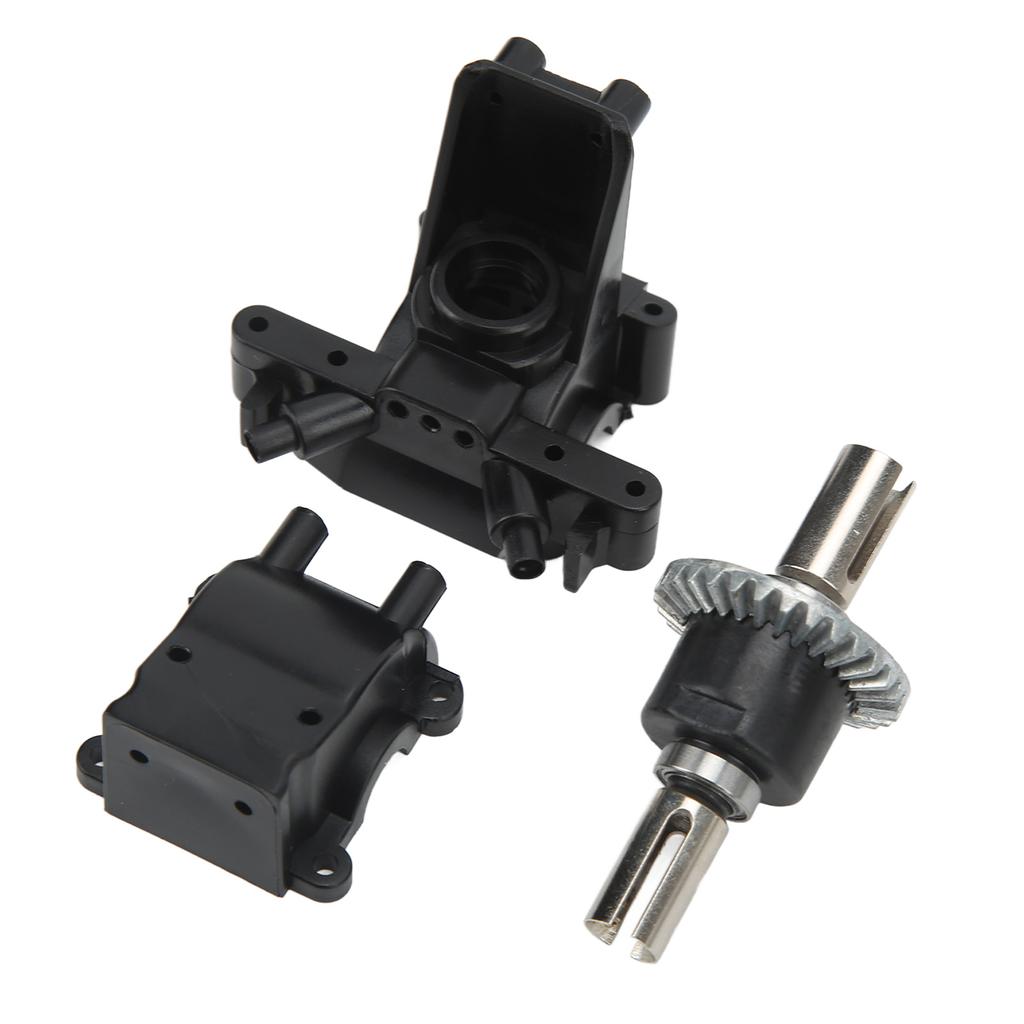RC Car Plastic Upper Lower Gear Box Cover Stainless Steel Differential Set for Wltoys 1242812427 Remote Control Cars