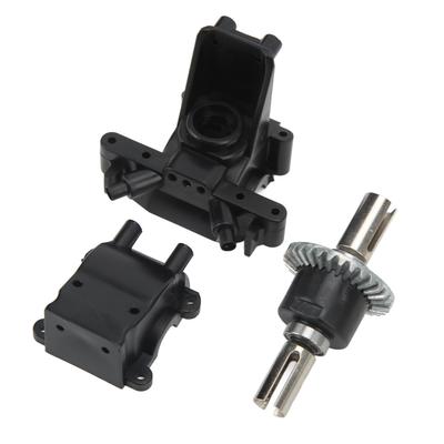 RC Car Plastic Upper Lower Gear Box Cover Stainless Steel Differential Set for Wltoys 1242812427 Remote Control Cars