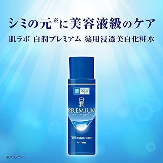 Hada Labo Shirojun Premium Medicinal Deep Moisturizing Whitening Lotion Moist 170mL + Gokujun Sachet Included Quasi-drug
