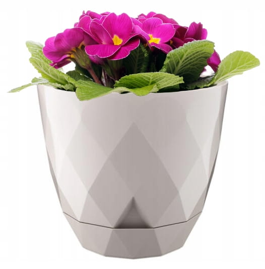 Beige plastic cover 195x22cm flowerpot with universal saucer