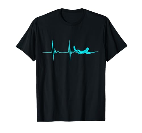 Spearfishing Heartbeat EKG Pulse Dive Spearfishing Hunting T-Shirt