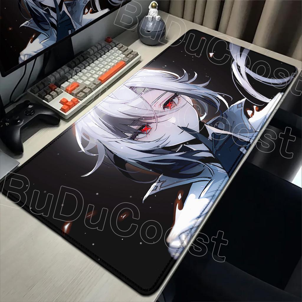 New Cool Wallpaper Genshin Impact Arlecchino Mousepad PC Laptop Gaming Accessories Mousepad Desk Mat Computer Gamer Keyboard Rug