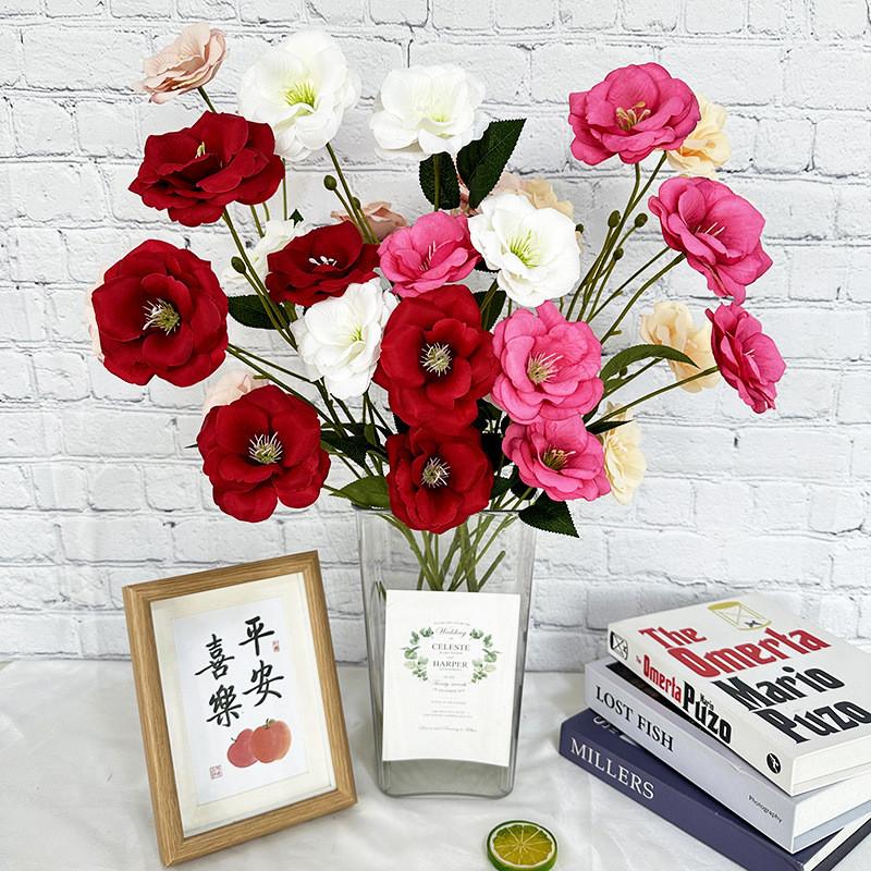 Flower Gardenia Artificial Wedding Hotel Restaurant Desktop Decoration Ornament