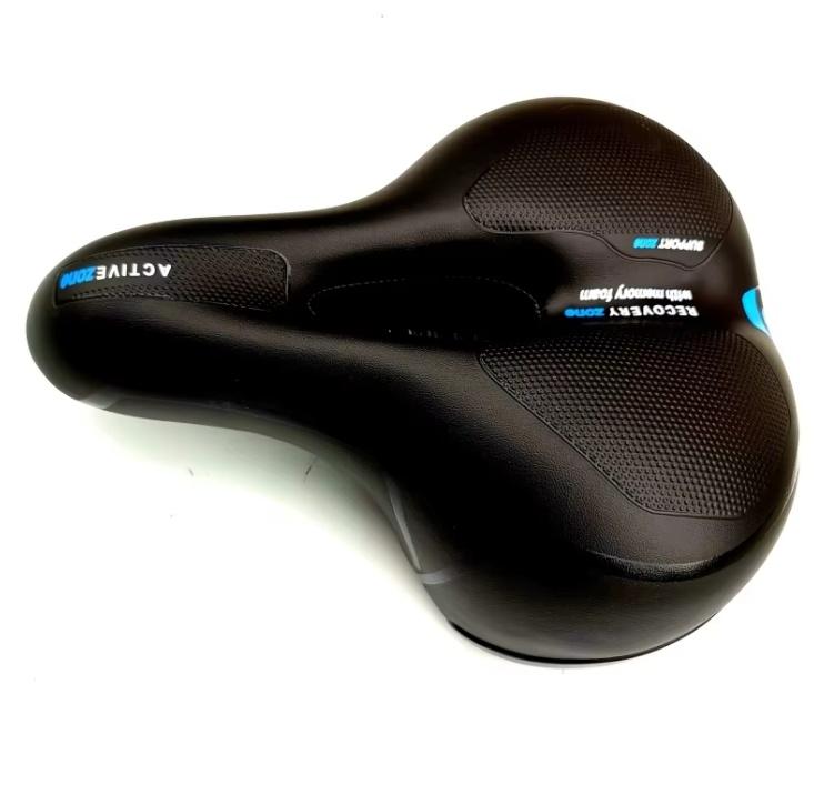 Hollow Breathable Bicycle Saddle Men Women MTB Road BikeSaddle Shock Absorbing Comfortable Big Butt Bike Seat Safety Warning
