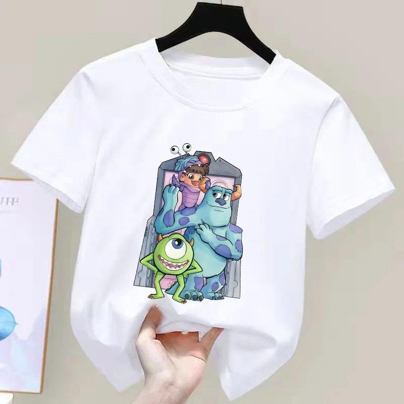 2024 Cute Bear & Baby Panda Graphic T-Shirts Kids Birthday Clothing One Piece Children's Clothes for Boys And Girls