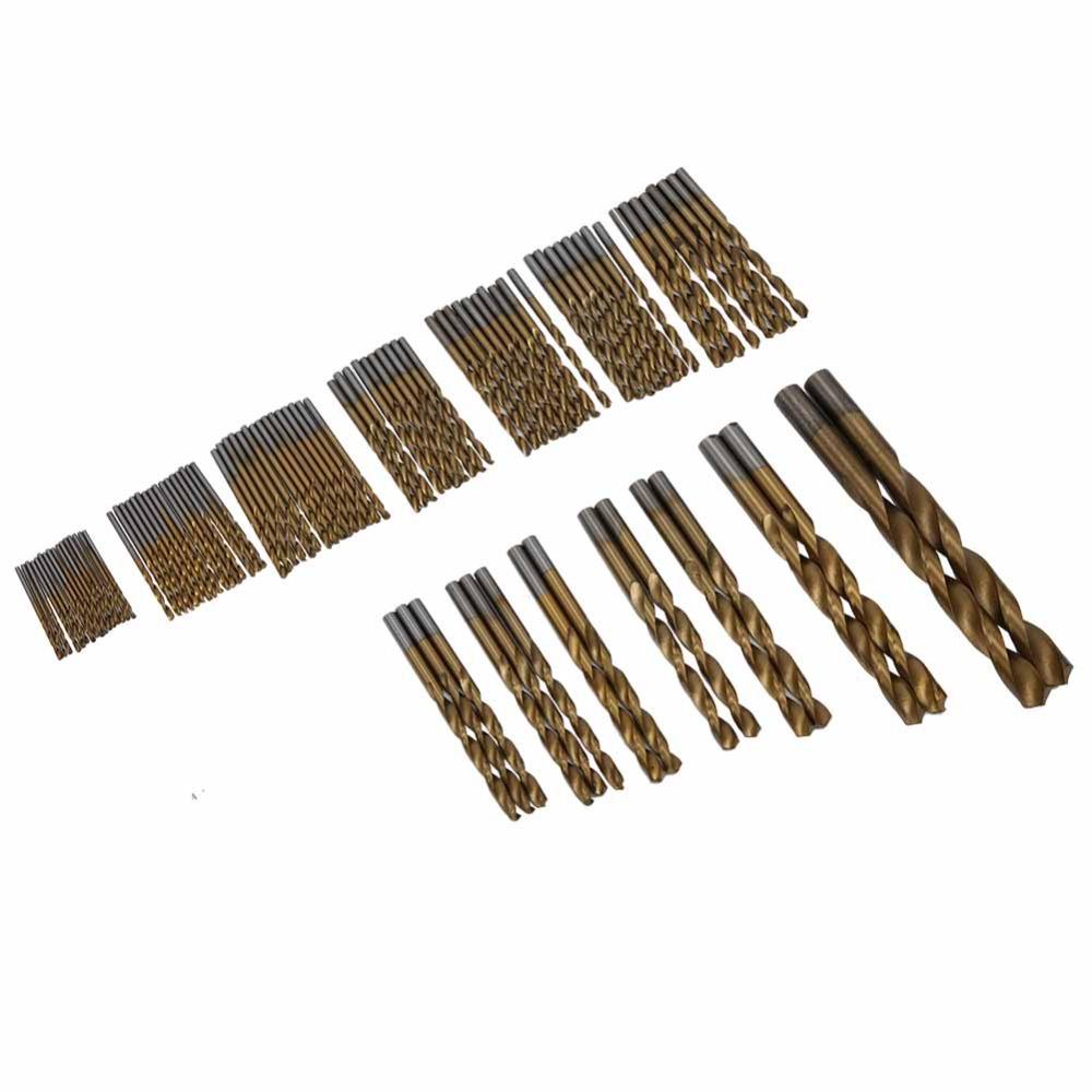 99pcs Round Shank High Speed Steel Drill Bits HighSpeed Steel Jobber Drill Bits Hardened Metal