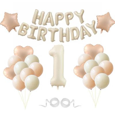 New 0 -9 Years Old Retro Color Number Balloon Package Baby Birthday Party Decoration Arrangement 