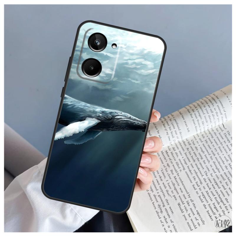 Blue Whale For Realme C61 C63 C71 C55 C67 C51 C75 C65 C53 C35 11 12 13 14 Pro Plus GT6 GT7 15 Pro Case