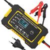 12V6A 1 Set Battery Charger for Car Motorcycle with Digital Display EU Plug Reverse Protection Suitable for Lead Acid Batteries
