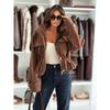 Otoño Elegante Manga Larga Cremallera Cordón Chaquetas para Mujer Invierno Ajuste Delgado Casual Holgado Oficina Abrigo Corto Nueva Moda Ropa Exterior