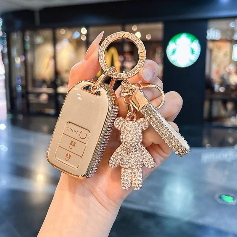 Car Key Case Cover Shell For Honda Crv Civic Accord Xrv Vezel Hiroshi Fit Crider Sensing Urv Crider Bag Tools