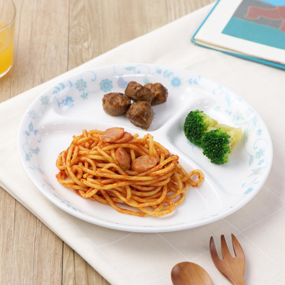 OGISO Sarasa Blue Lunch Plate (Dishwasher and Microwave Safe), Sarasa Blue, Medium, 17261320B100