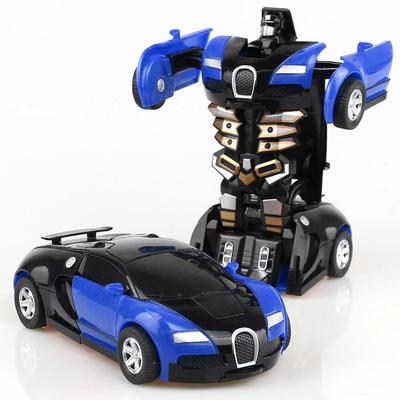 Ett klick Automatisk kollision Deformation Robot Pojke Gåva Dual Form Toy Car Far Son Interaktiv modellbil