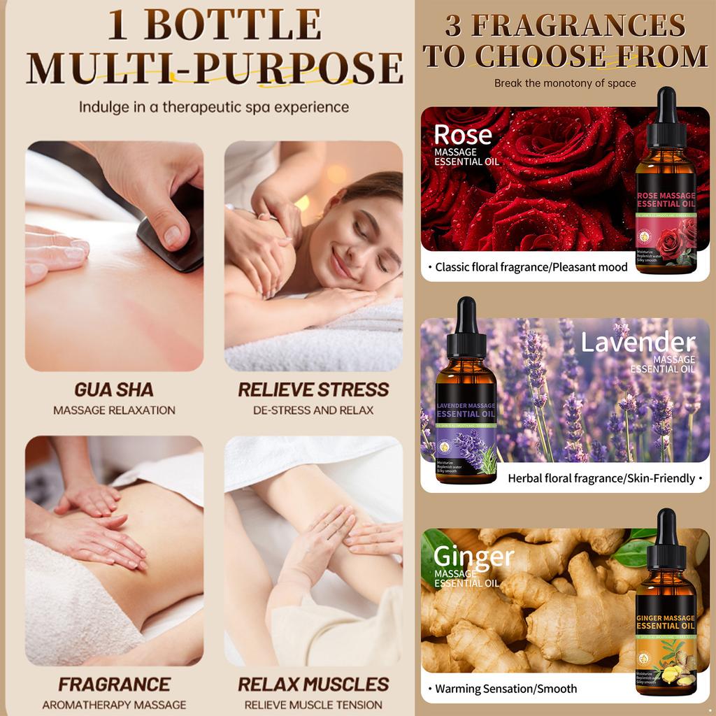 Beruhigendes pflanzliches ätherisches Öl für Aromatherapie, Massage & Spa - Feuchtigkeitsspendendes Duftöl für Körper- & Hautpflege