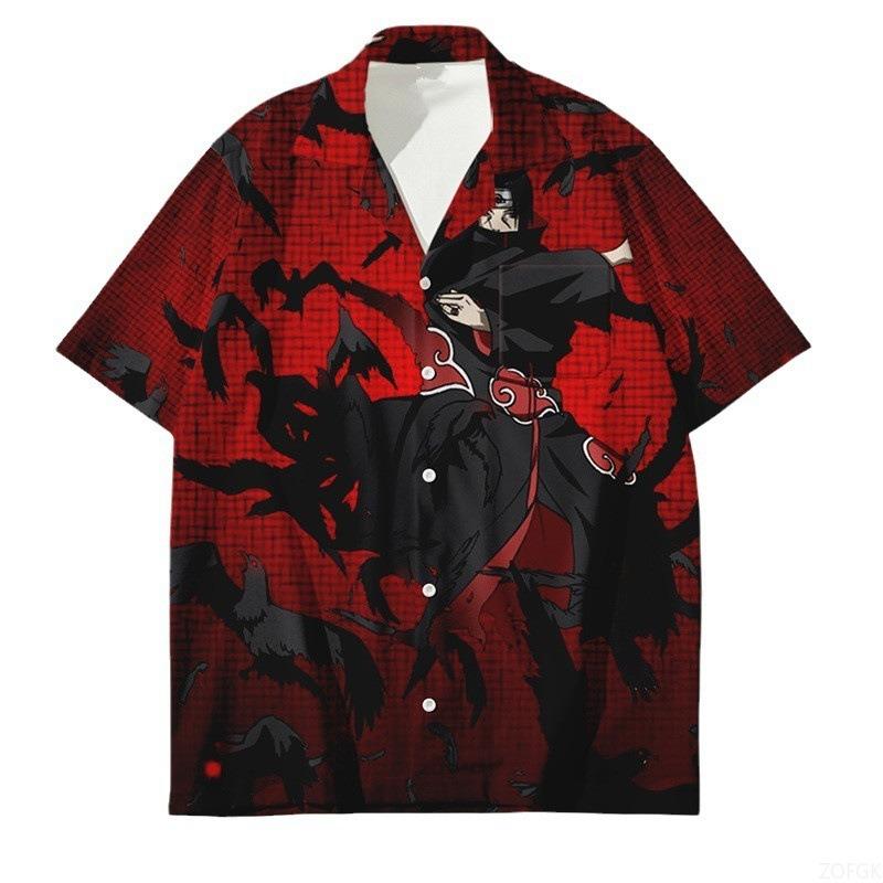Cross Border New Ninja 3D Printed Summer Men's Short Sleeved Shirt for Foreign Trade