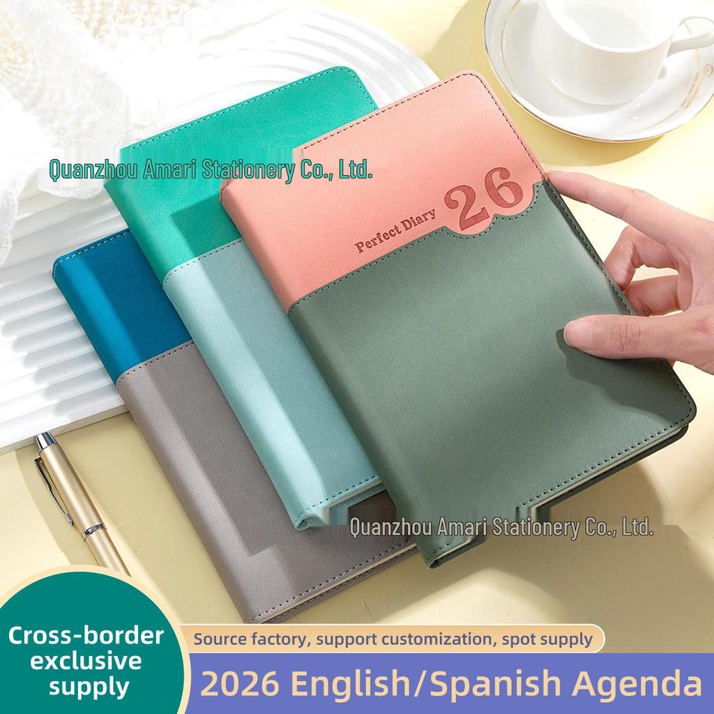 2026 English-Spanish Daily Planner Diary & Calendar Notebook