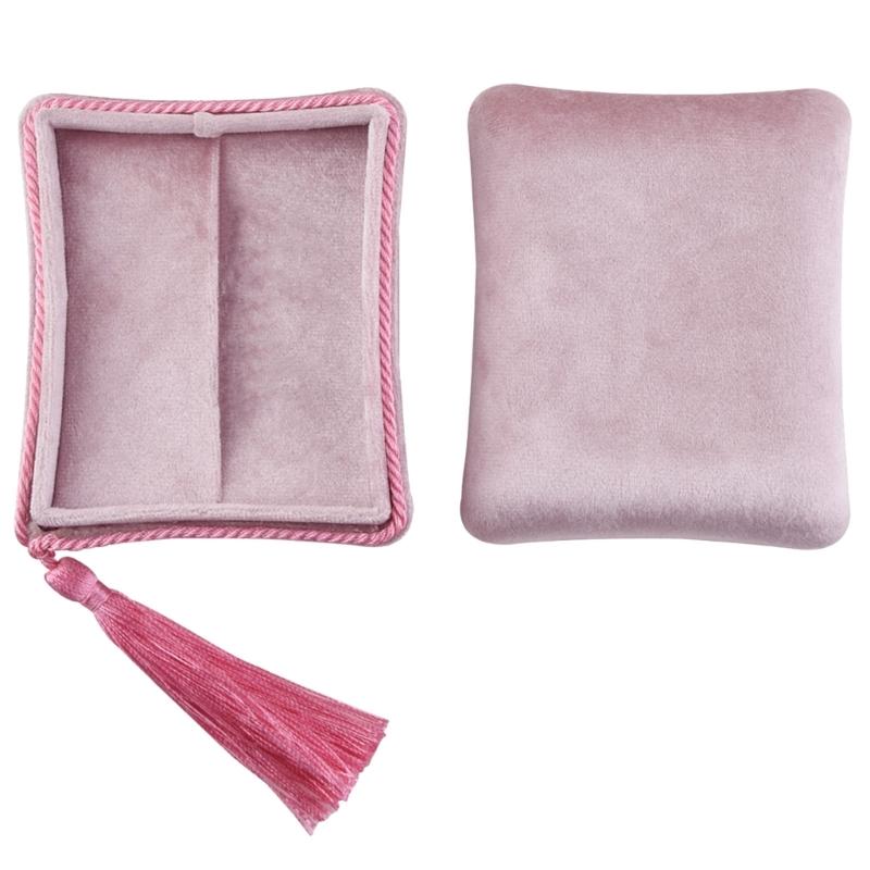 Velvety Jewelry Box Portable Travel Case Organizers with Multi Layer Compartments for Rings Necklaces Earrings