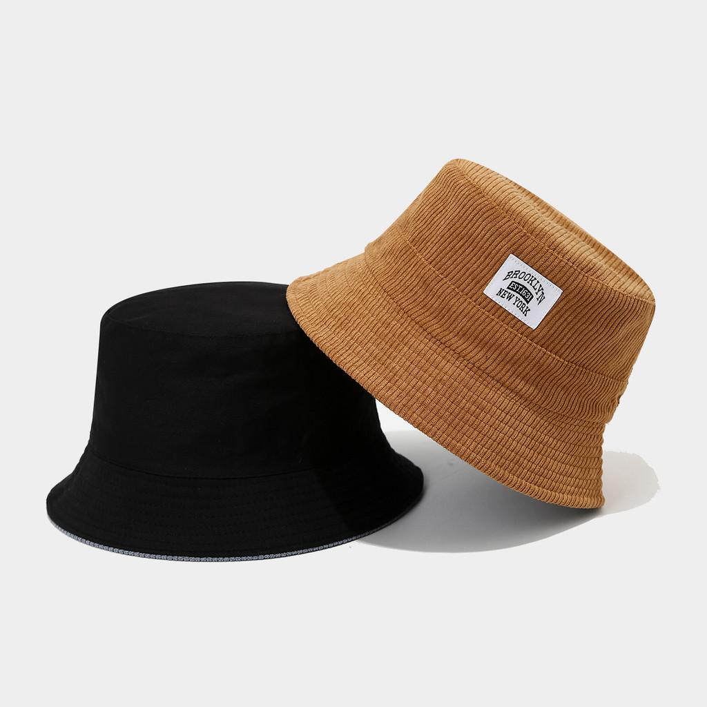 Vintage Corduroy Fisherman Hat With Wide Brim For Casual Summer And Winter Wear