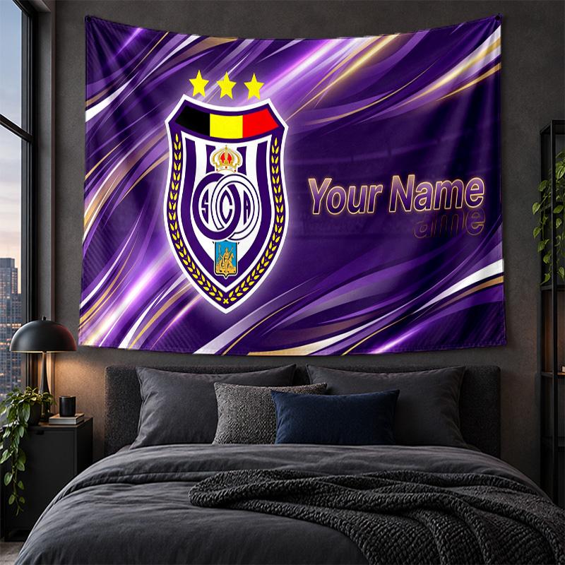 Personalized Tapestry Wall Hanging Anderlecht FC Logo Pattern Art Background Cloth