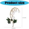 Versatile Floral Pearls Brooch 2 Color Options Lightweight Zinc Alloy For Various Outfits