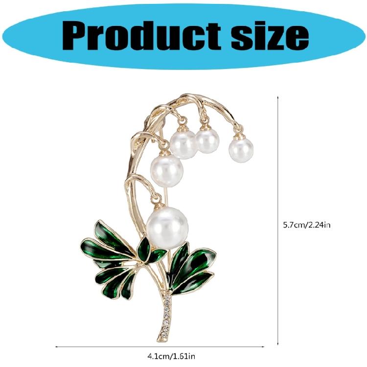 Versatile Floral Pearls Brooch 2 Color Options Lightweight Zinc Alloy For Various Outfits
