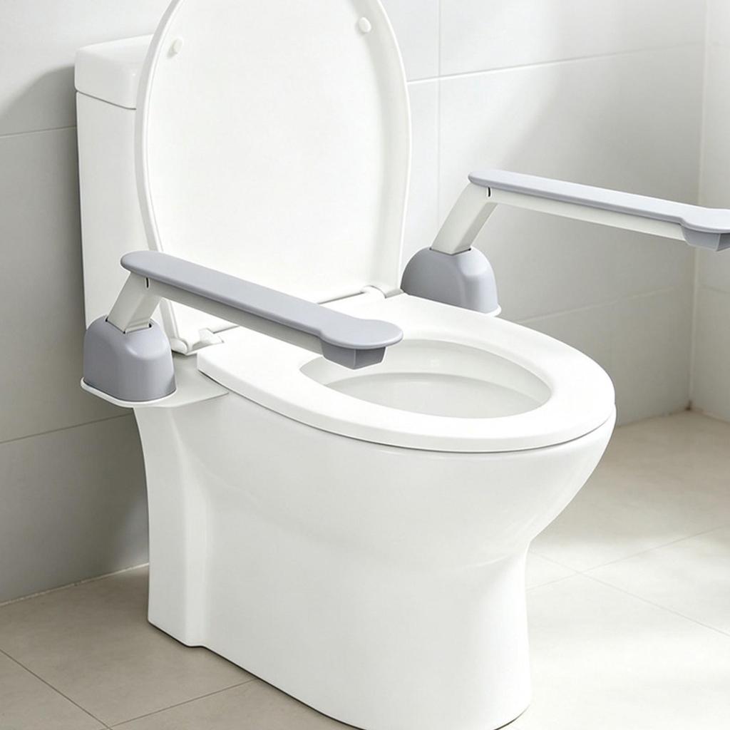 Toilet Safety Grab Bar No-Tools-Needed Bathroom Aid Sturdy for Seniors, Disabled