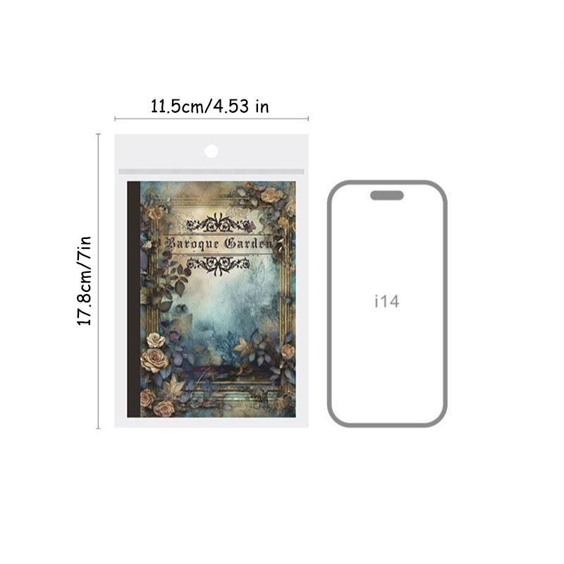 30Pcs/set Vintage Garden Flower Border Landscaping Journal Material Paper, Journal Scrapbooking DIY Supplies