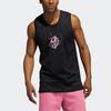 Tank Tops Men's Black Crew Neck Moderate Straight Fit H50845