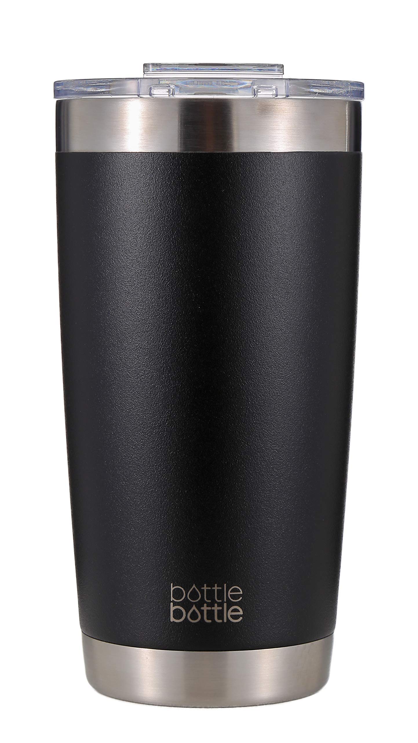 

600ml Vacuum Insulated Stainless Steel Tumbler with Perforated Coffee for and Black Lid, Bottle, Students, Women, Men, чёрный