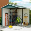 9x 6FT Metal Outdoor Garden Shed, Galvanised Tool Storage Shed W/ Sloped Roof, Lockable Door for Patio Lawn, Green