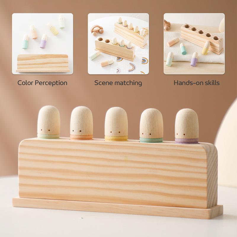 Creative Wooden Bounce Blocks: Interactive Early Education Toy for Kids
