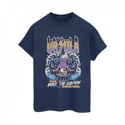 Womens/Ladies Villains Ursula Make Em Squirm Cotton Boyfriend T-Shirt