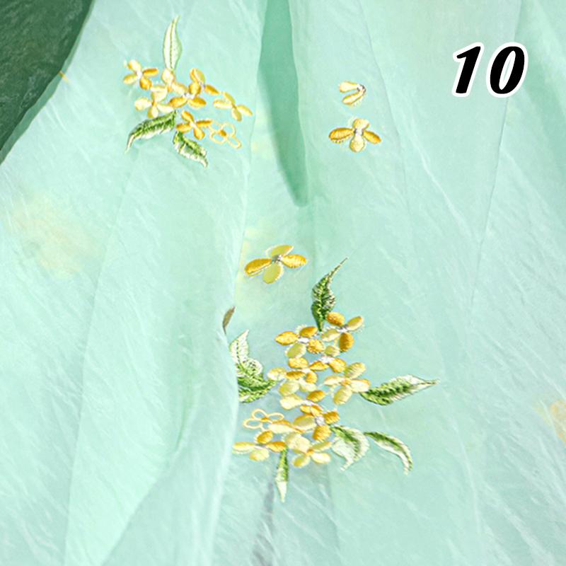 100x150cm Ancient Style Embroidery Fabric Chinese Style Tulle Fabric For DIY Hanfu Cheongsam Wedding Dress Stage Costume Decor
