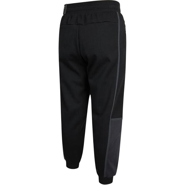 adidas Knit Warm Pants With Embroidered Stripes And Drawstring Cuffs Men Bottoms Black HN8960