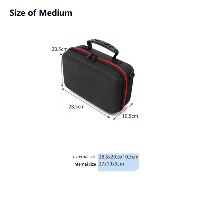Anti-shock Compact Travel Bag with Shoulder Strap Handle and Pocket Protective Storage Nylon Case for Insta 360 X4 Accessories